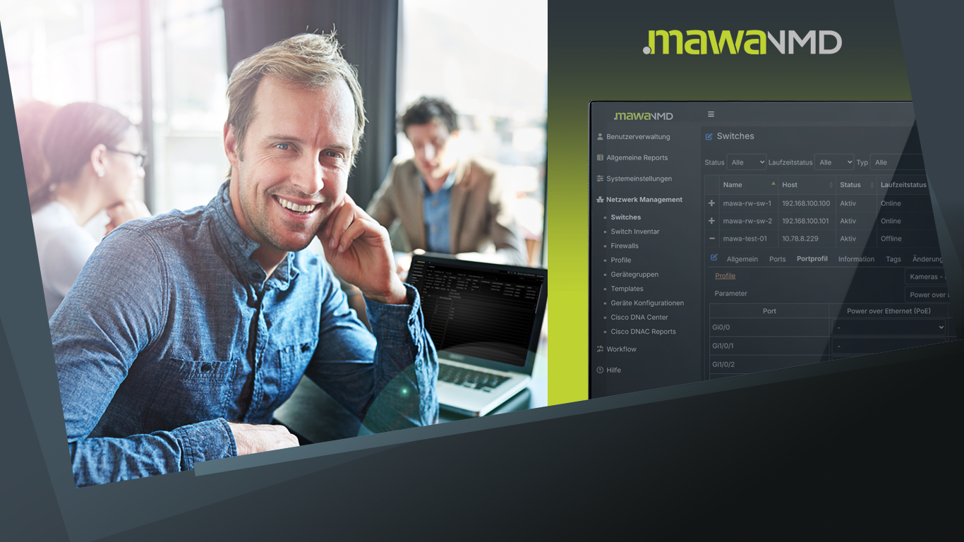 Switch Administration und Netzwerkmanagement mit .mawaNMD – Software-Oberfläche